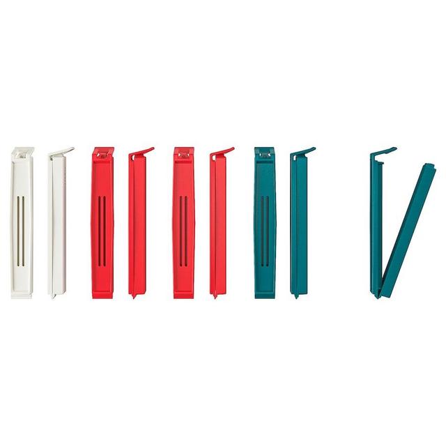 Sealing clip, mixed colors, 10 pack