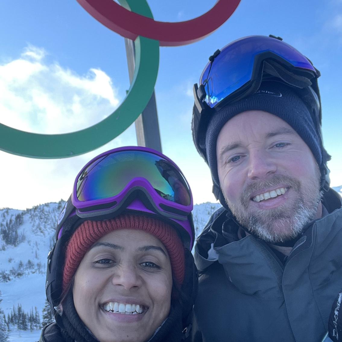 First time snowboarding together
