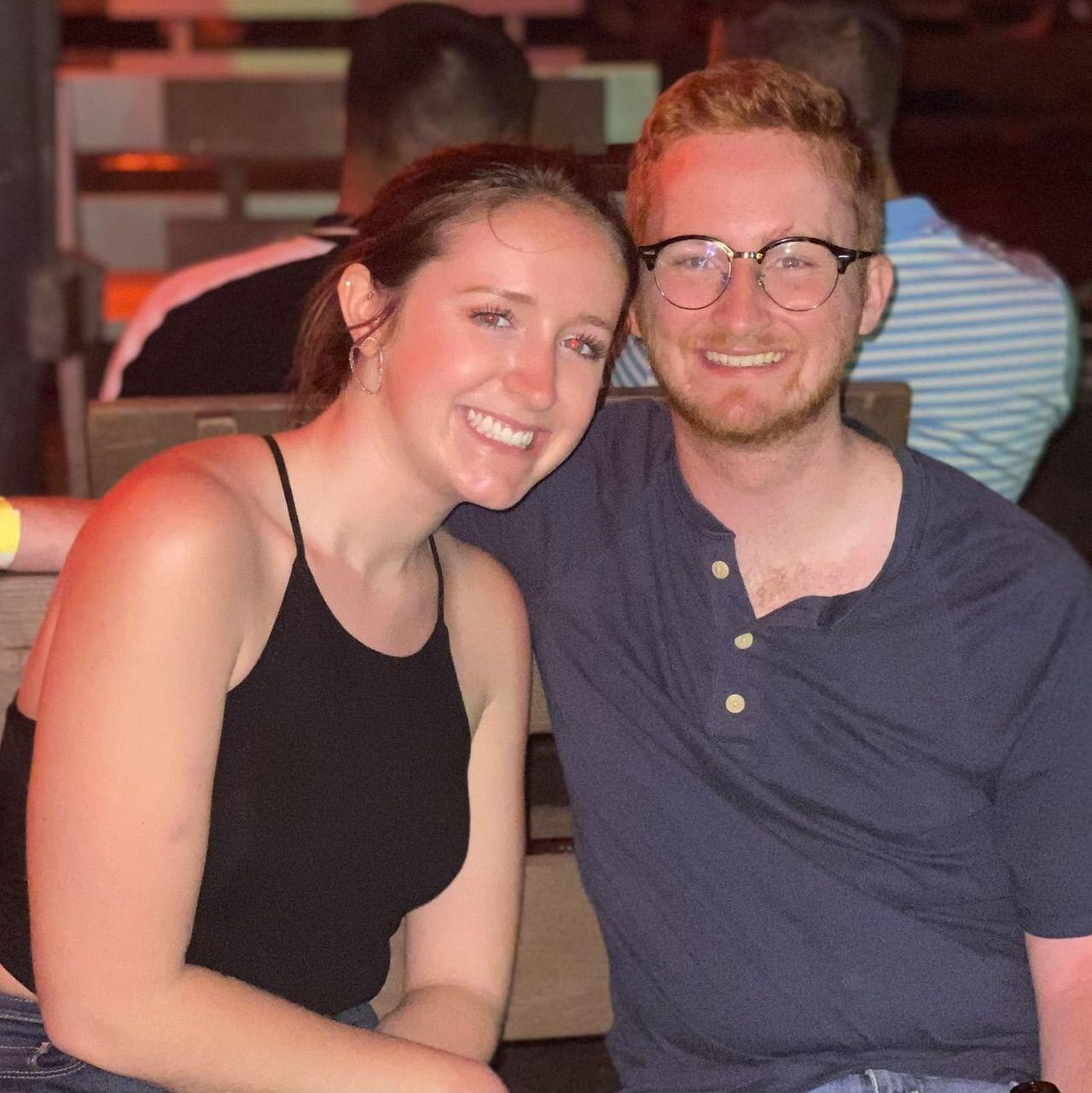 Our first photo together, taken March 2020