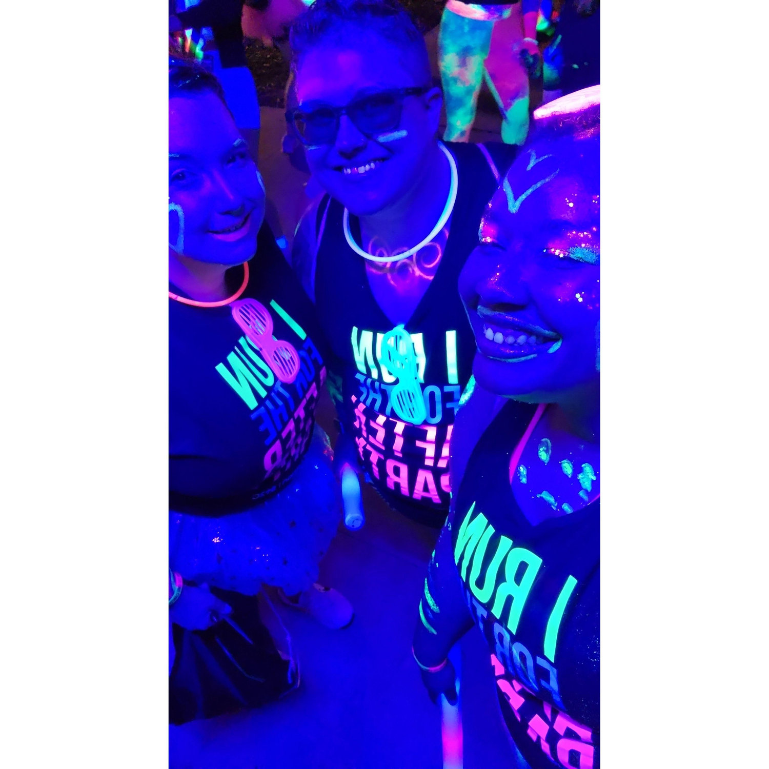 "Running" the Night Run but really just there for the after party