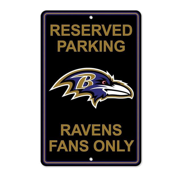 Rico Industries NFL 11" x 17" Plastic Parking Sign (Baltimore Ravens)