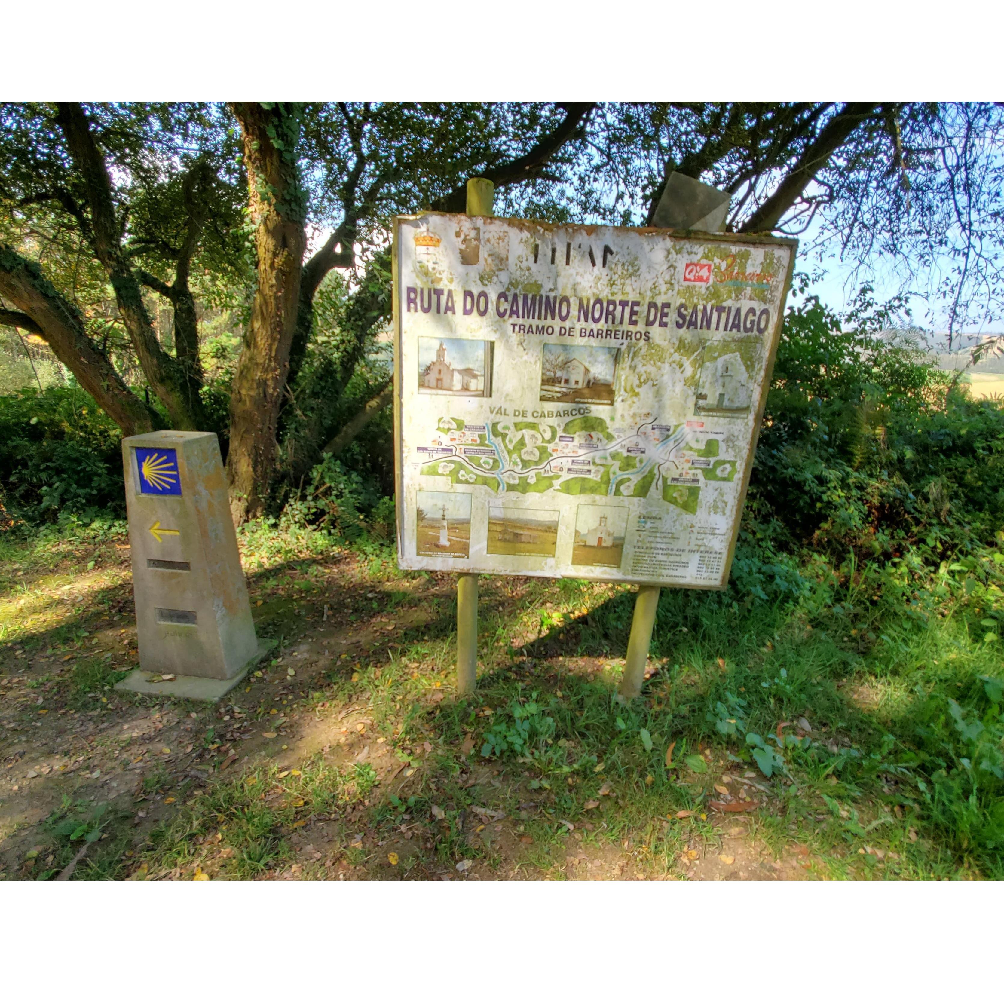 Trail marker on the Northern Route - September 2021