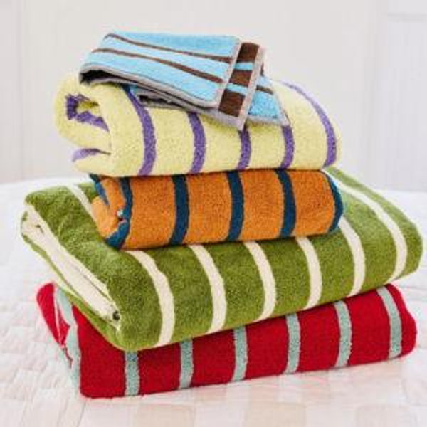 Bird Stripe Towels - Set of 5