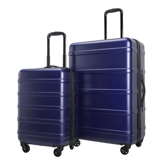 Skyline 2pc Hardside Checked Spinner Luggage Set - Bijou Blue