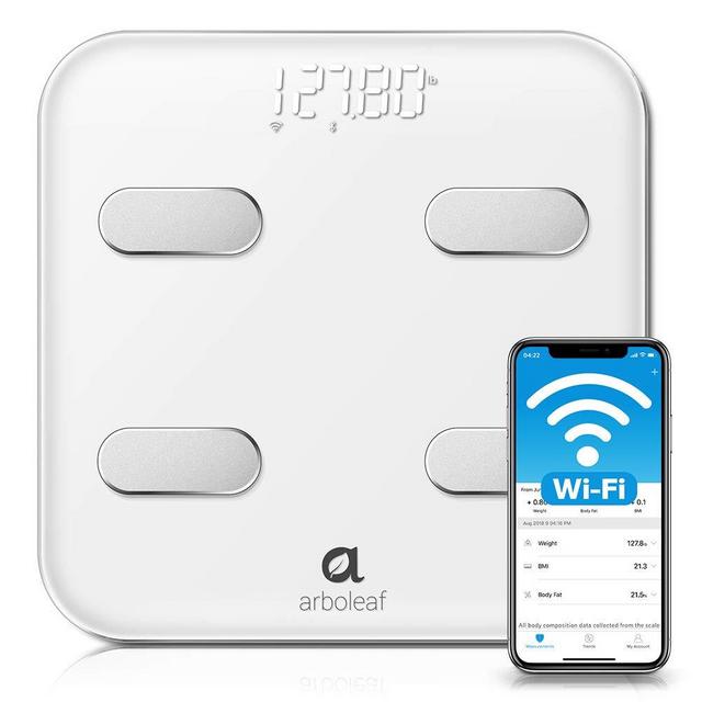 Arboleaf Smart Scale - Wi-Fi & Bluetooth Weight Scale, 14 Body Composition Monitor with iOS Android APP, Wireless Cloud-Storage for Unlimited Data & 8 Users, BMR BMI Scales Digital Weight and Body Fat