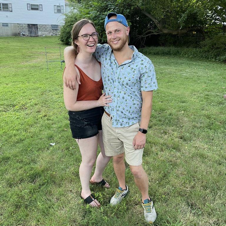 Taken outside at Laura's old apartment.
