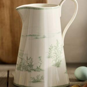 Bunny Toile Stoneware Pitcher