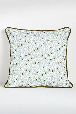 McKenzie Parrott Floral Threads Cotton Floral Printed Throw Pillow