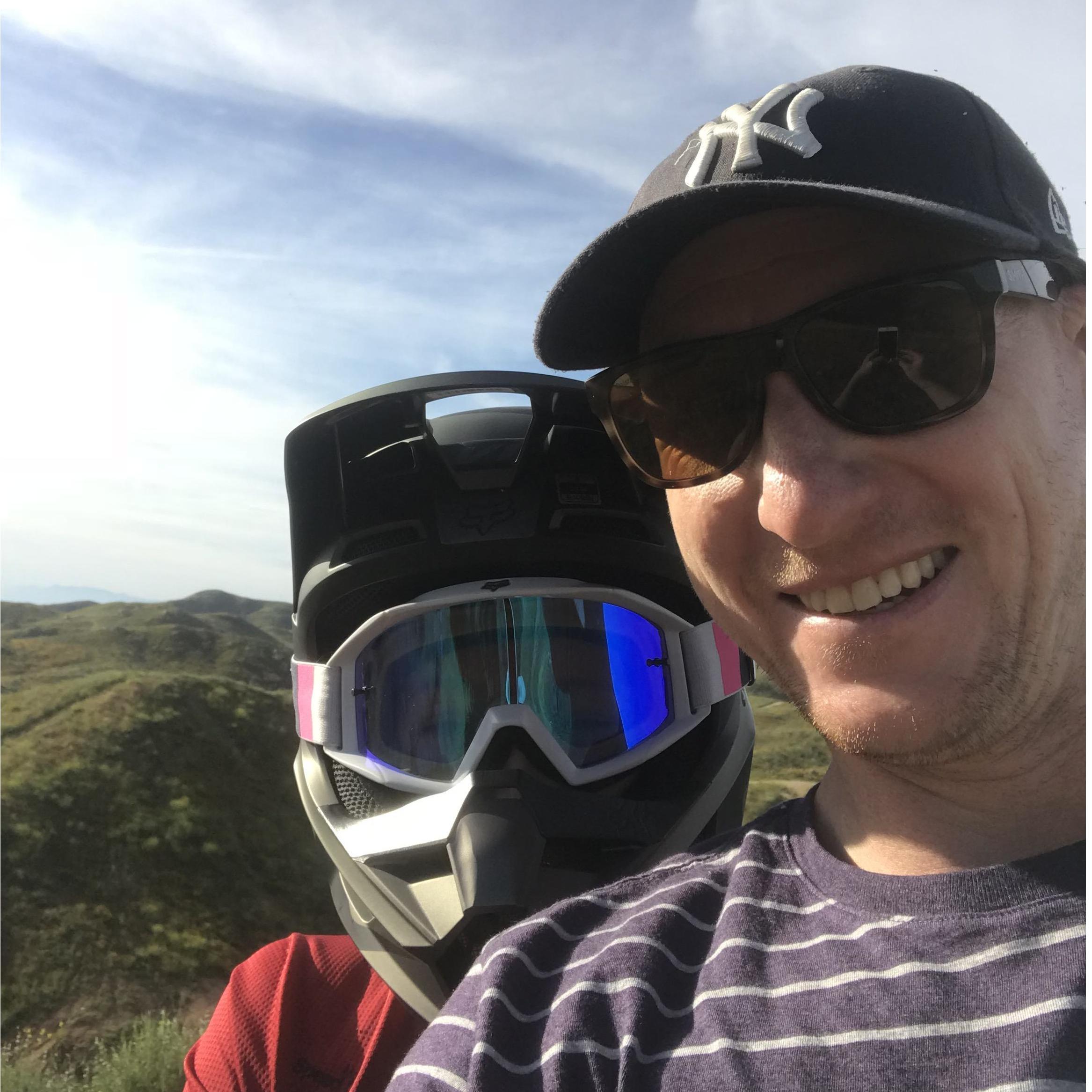 Lauren's first time riding a dirt bike!