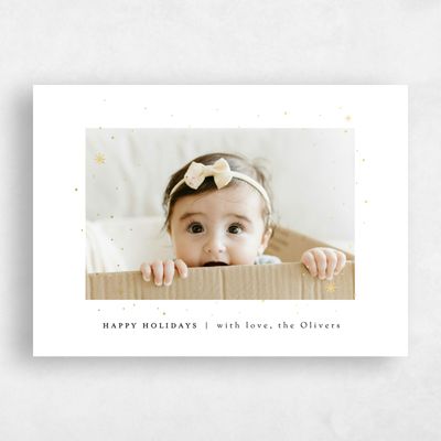 White Holiday Card - Niseko Landscape Foil