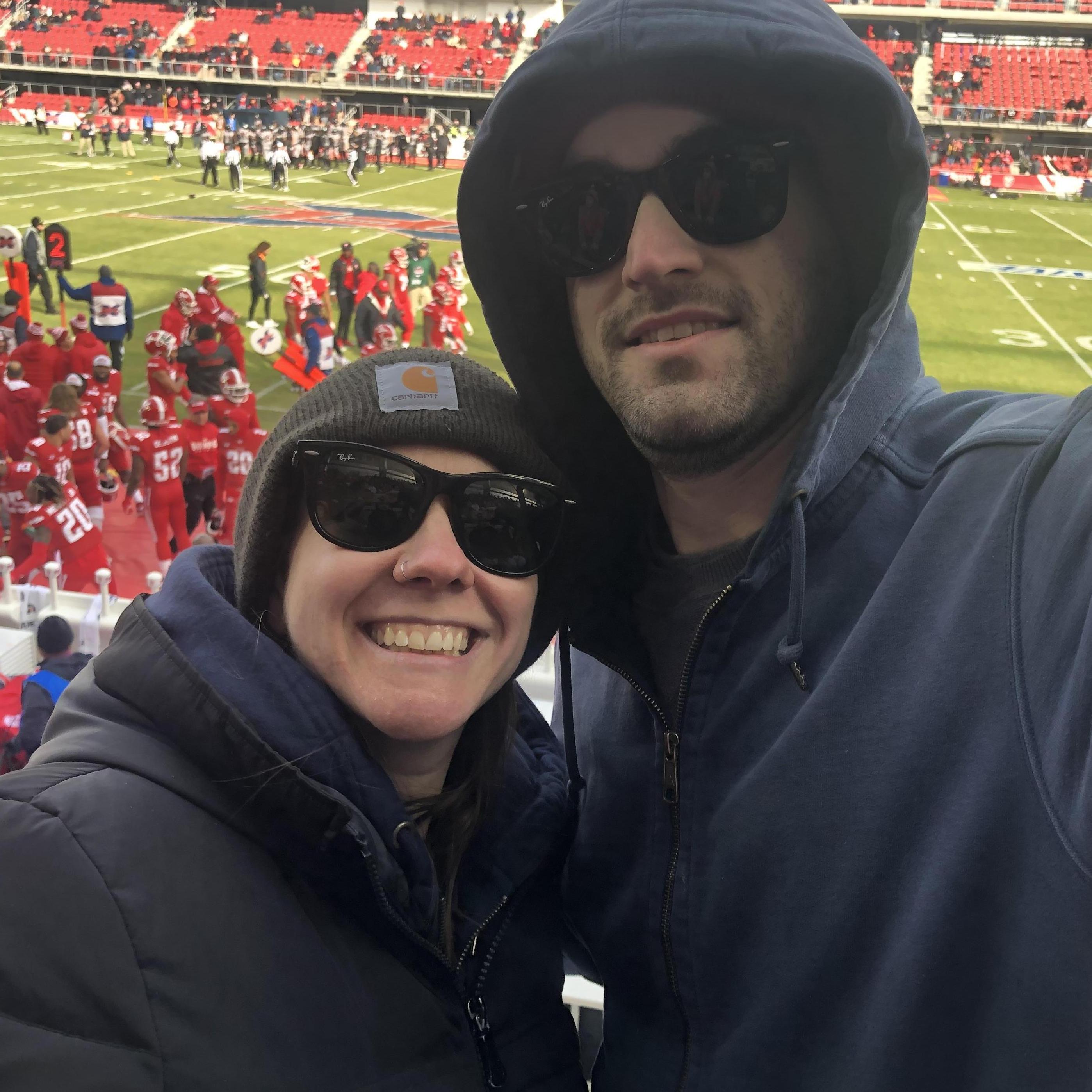 XFL game. February 2020