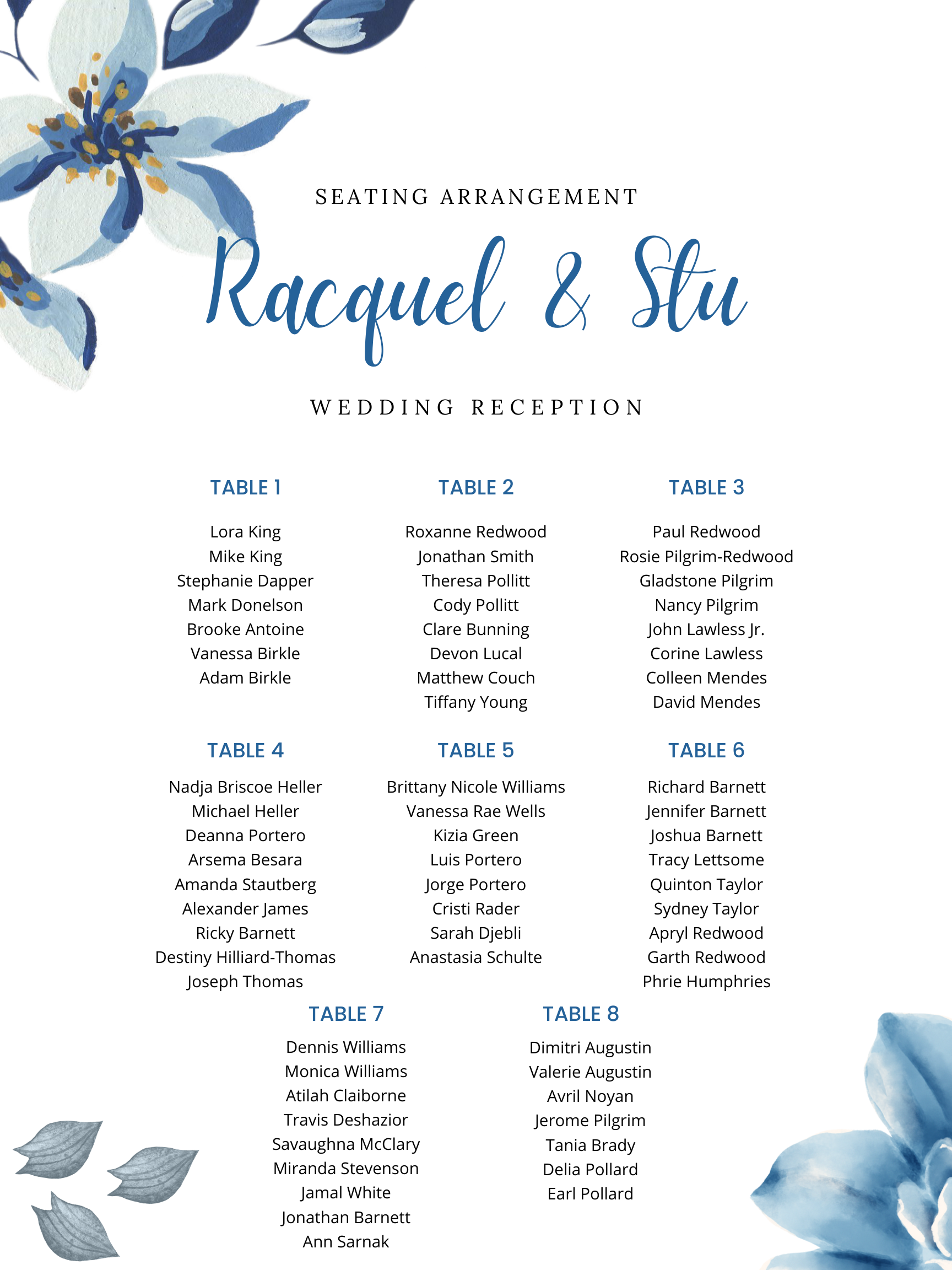 The Wedding Website of Racquel Redwood and Stu Dapper