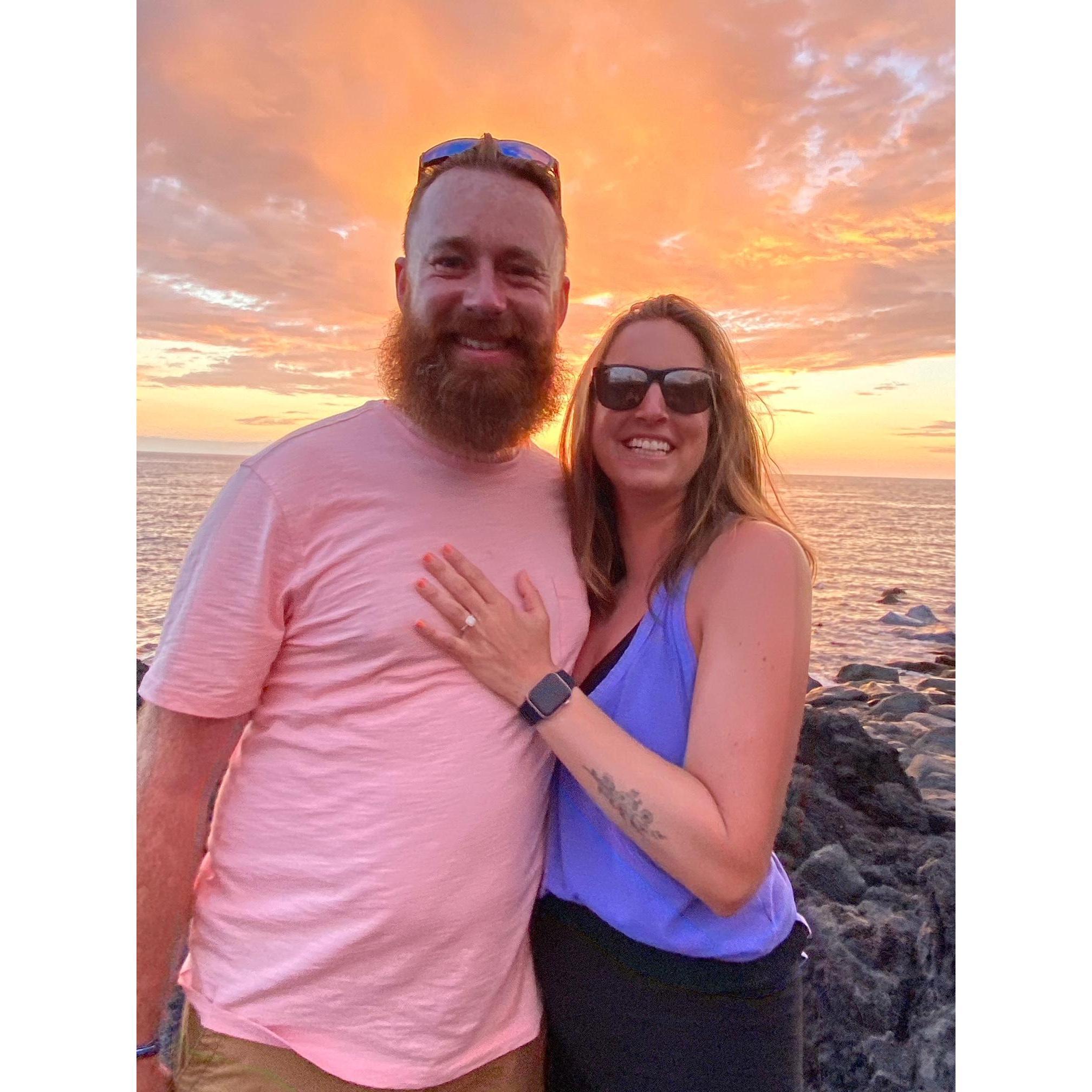 May 7, 2021

Our engagement! Peter proposed on the Big Island in Hawaii on the last and very best sunset of our trip!