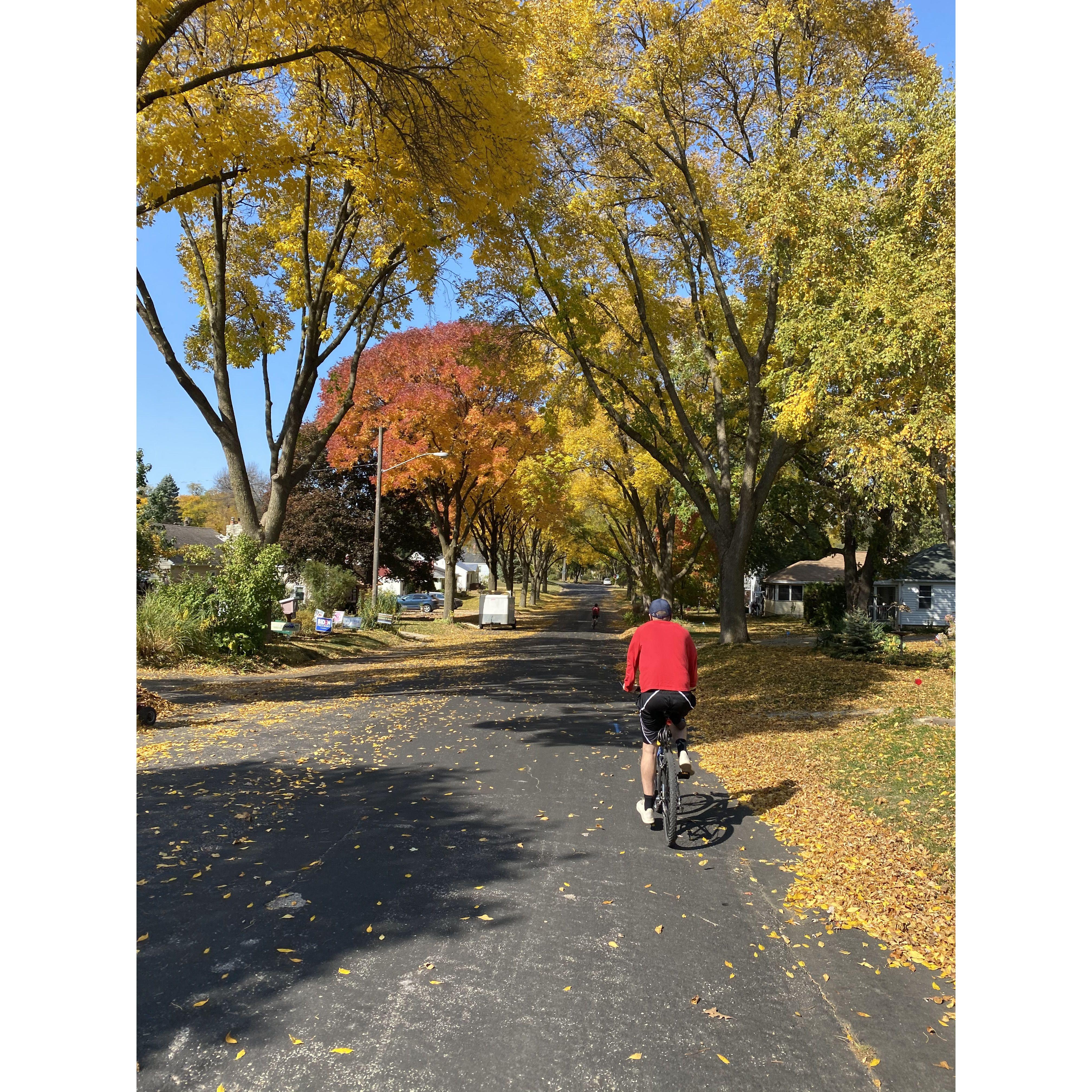 Lots of bike riding in Madison