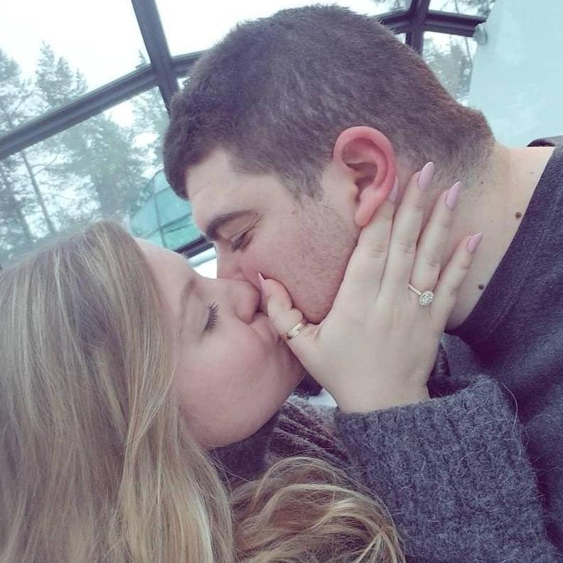 Moments after the proposal!