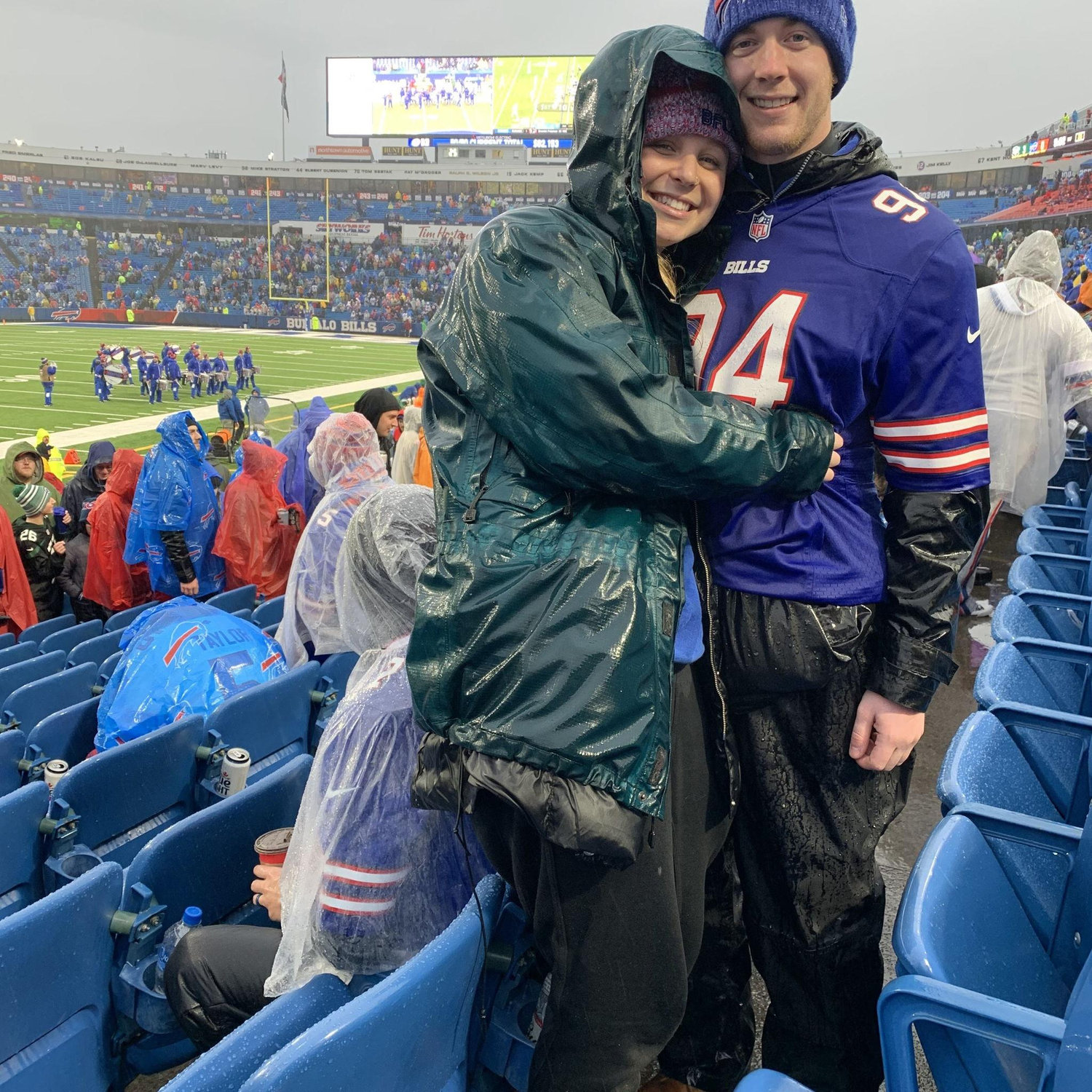 A very rainy Bills game
