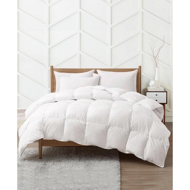 CLOSEOUT! Unikome Medium Weight Goose Down Feather Fiber Comforter, Full/Queen