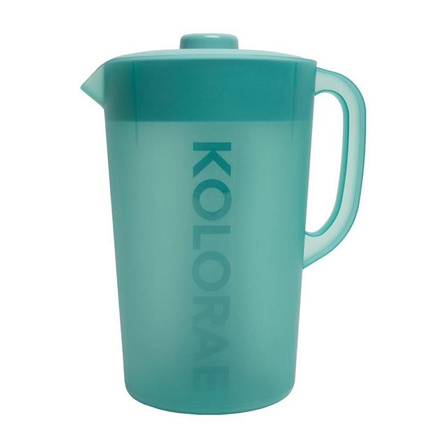 KOLORAE Gallon Plastic Pitcher with Handle, Lid with 4 Spout Settings, and Measurements Dishwasher Safe - Perfect for Lemonade, Teas, Juices, Drinks, Picnics, Summer Entertainment