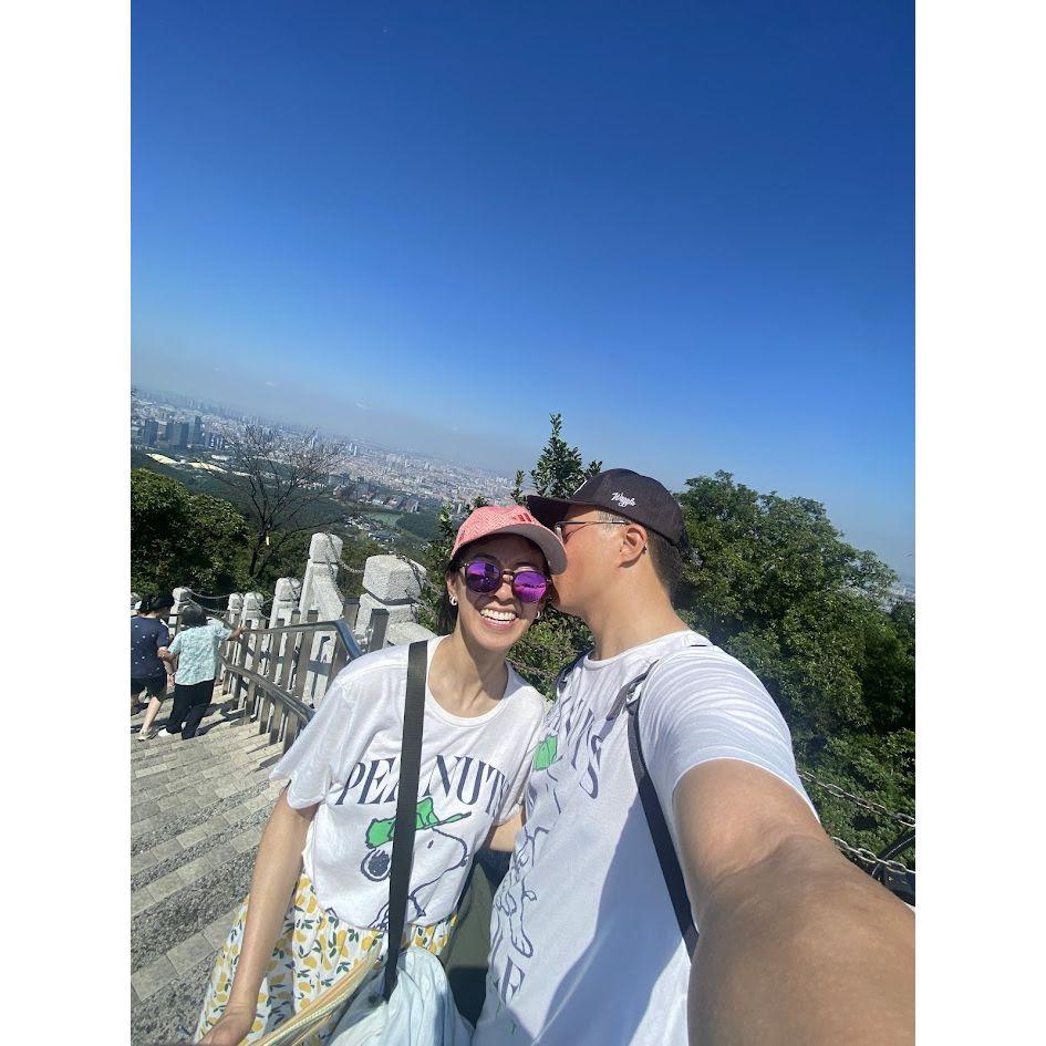 At the summit of Baiyun Mountain