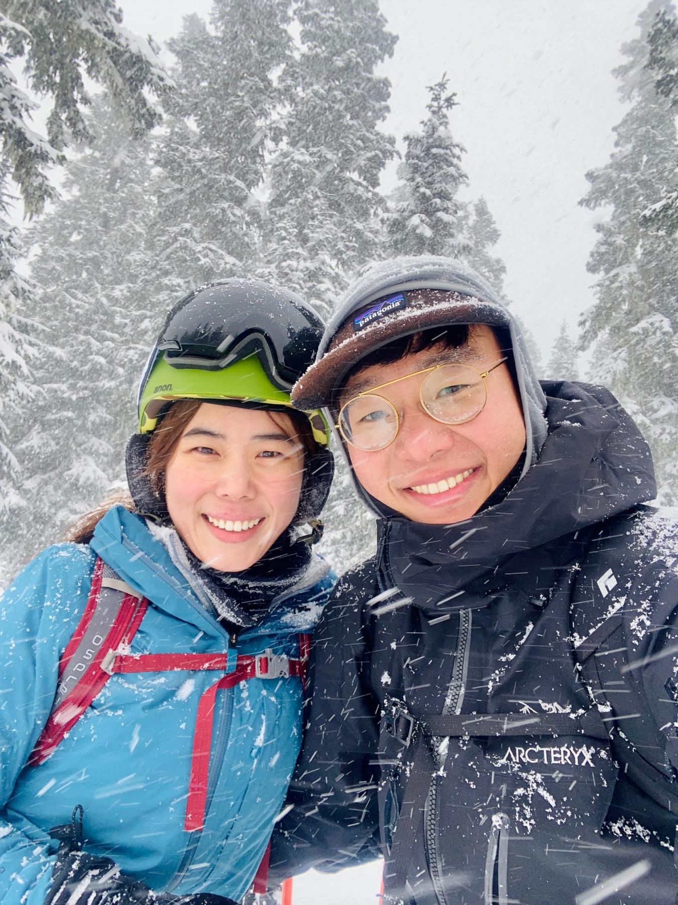 One of our shared loves - skiing.