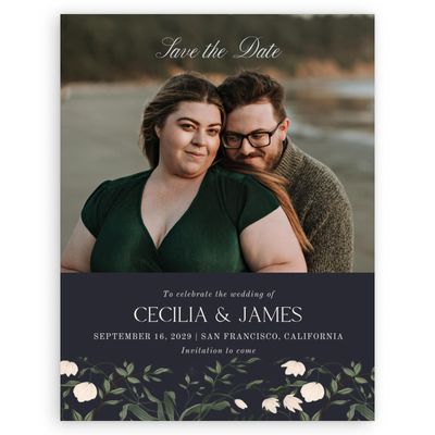 Ebony, Black Wedding Digital Save the Date - Oiseau Photo