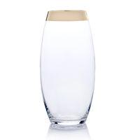 Serenity Gold Large Teardrop Glass Vase