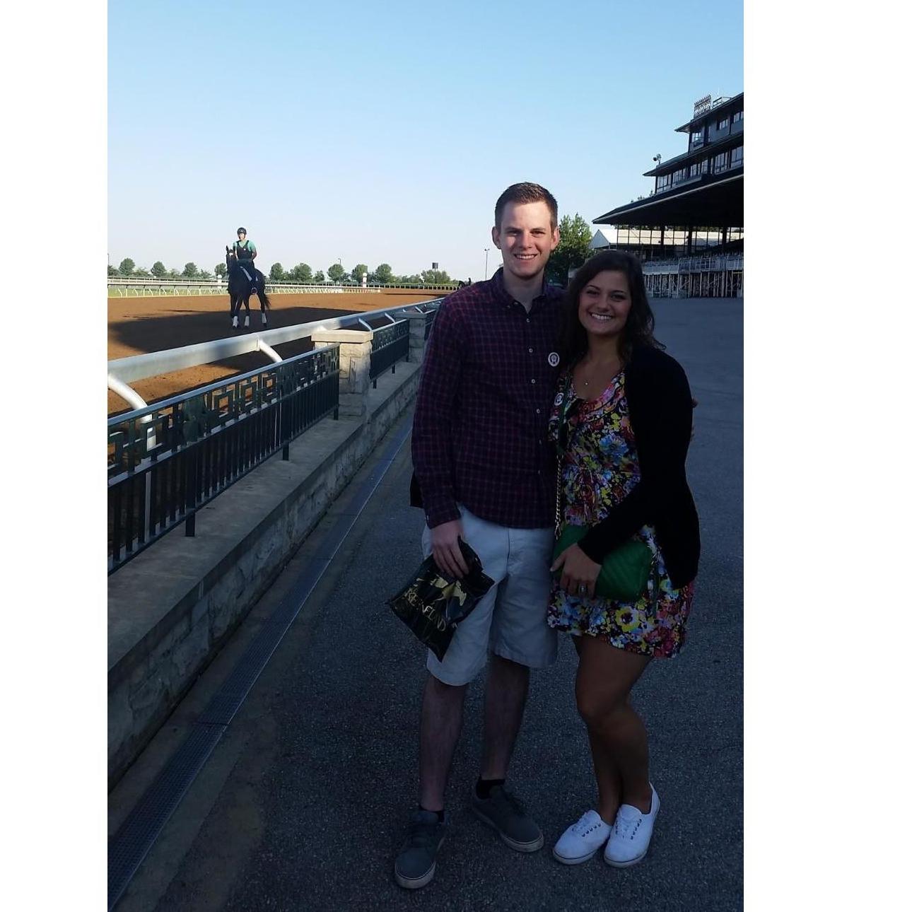 Watching the horses at Keeneland