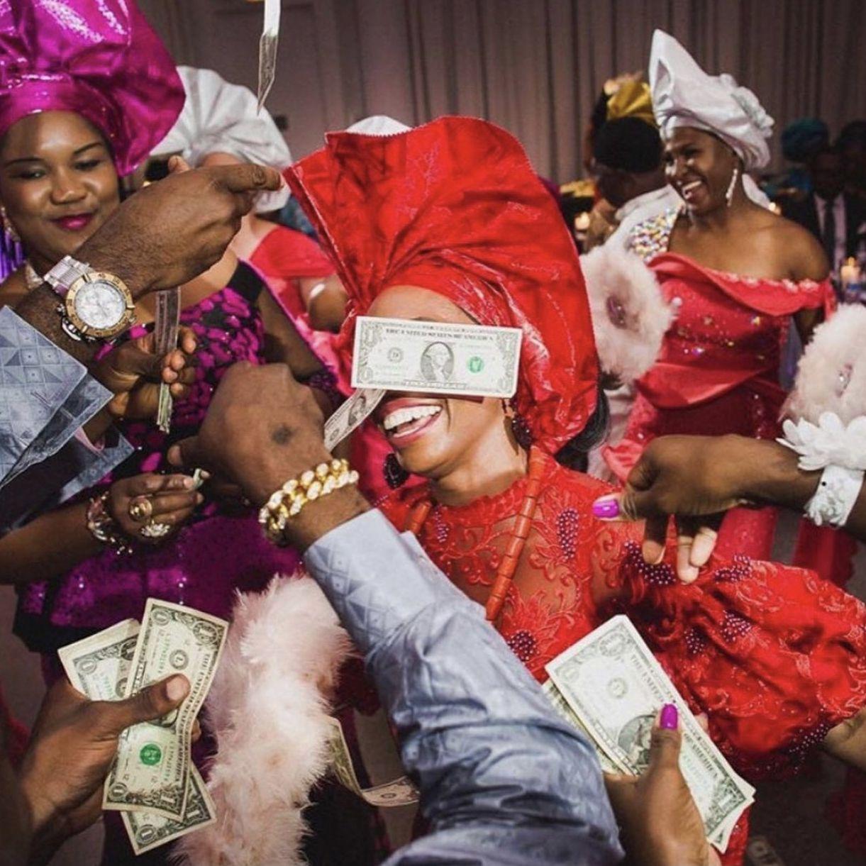 Bring your dancing shoes and cash to spray on the newlywed couple.