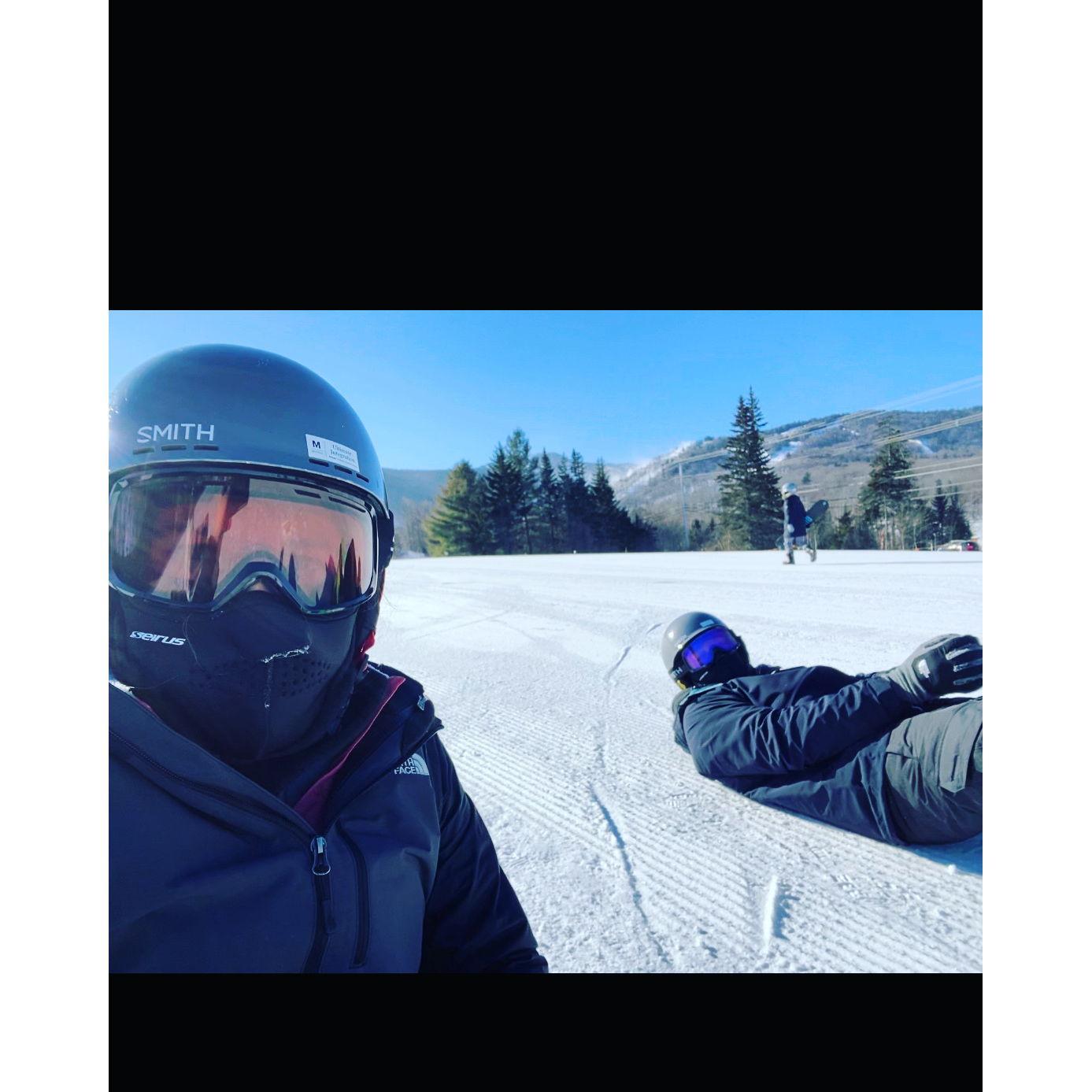 Snowboarding lessons in Killlington, VT. It was a real feel of -32 ❄️