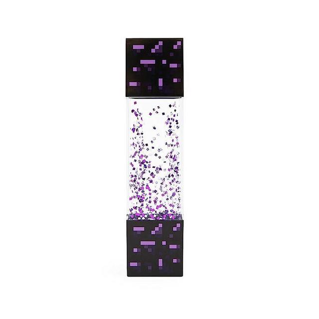 Minecraft Multi-Nether Portal Glitter Motion Lamp | LED Light, Bedside Table Lamp for Desk | Home Decor Accessories And Room Essentials | Official Video Game Collectible | 12 Inches Tall
