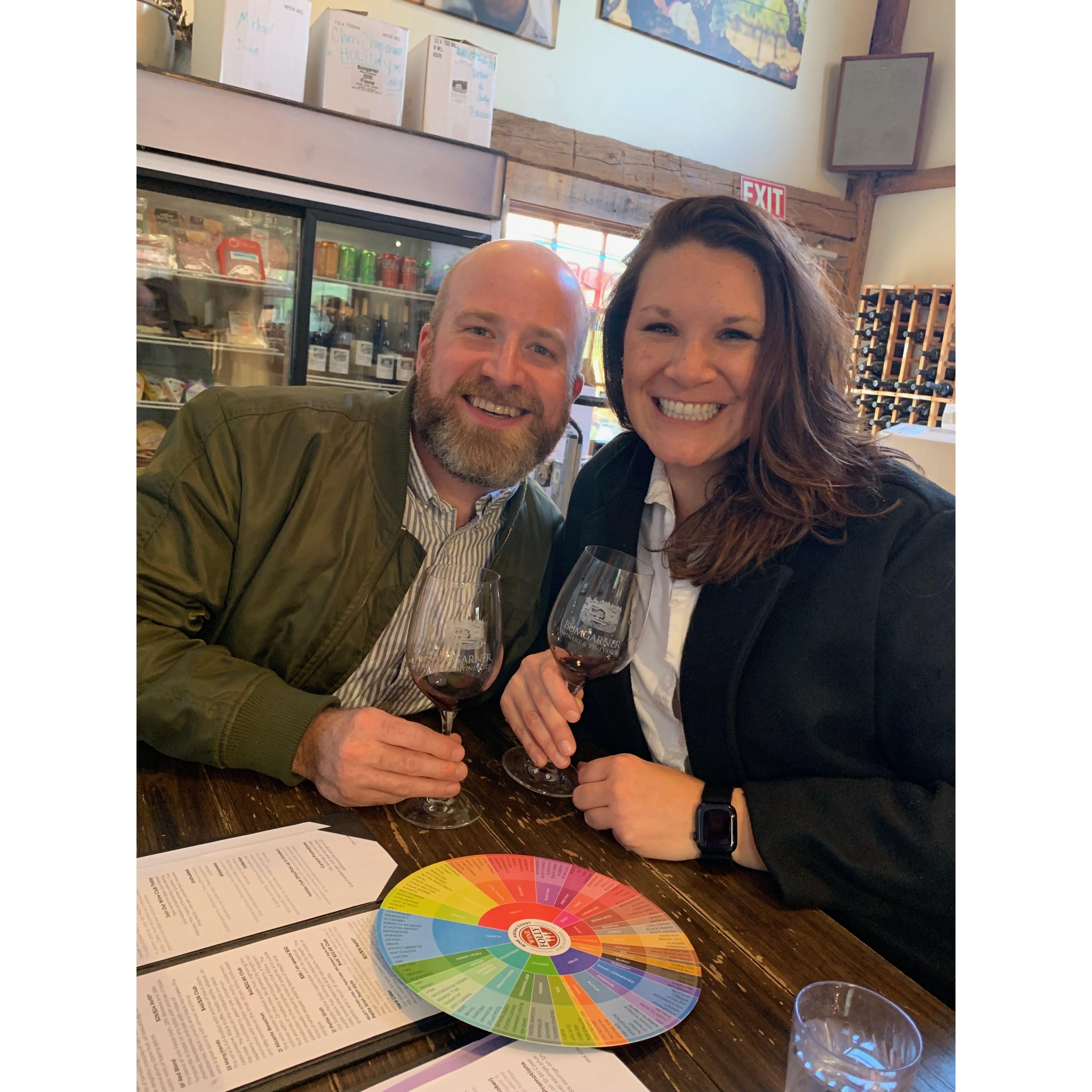 Wine tasting at Bumgarner Winery in California