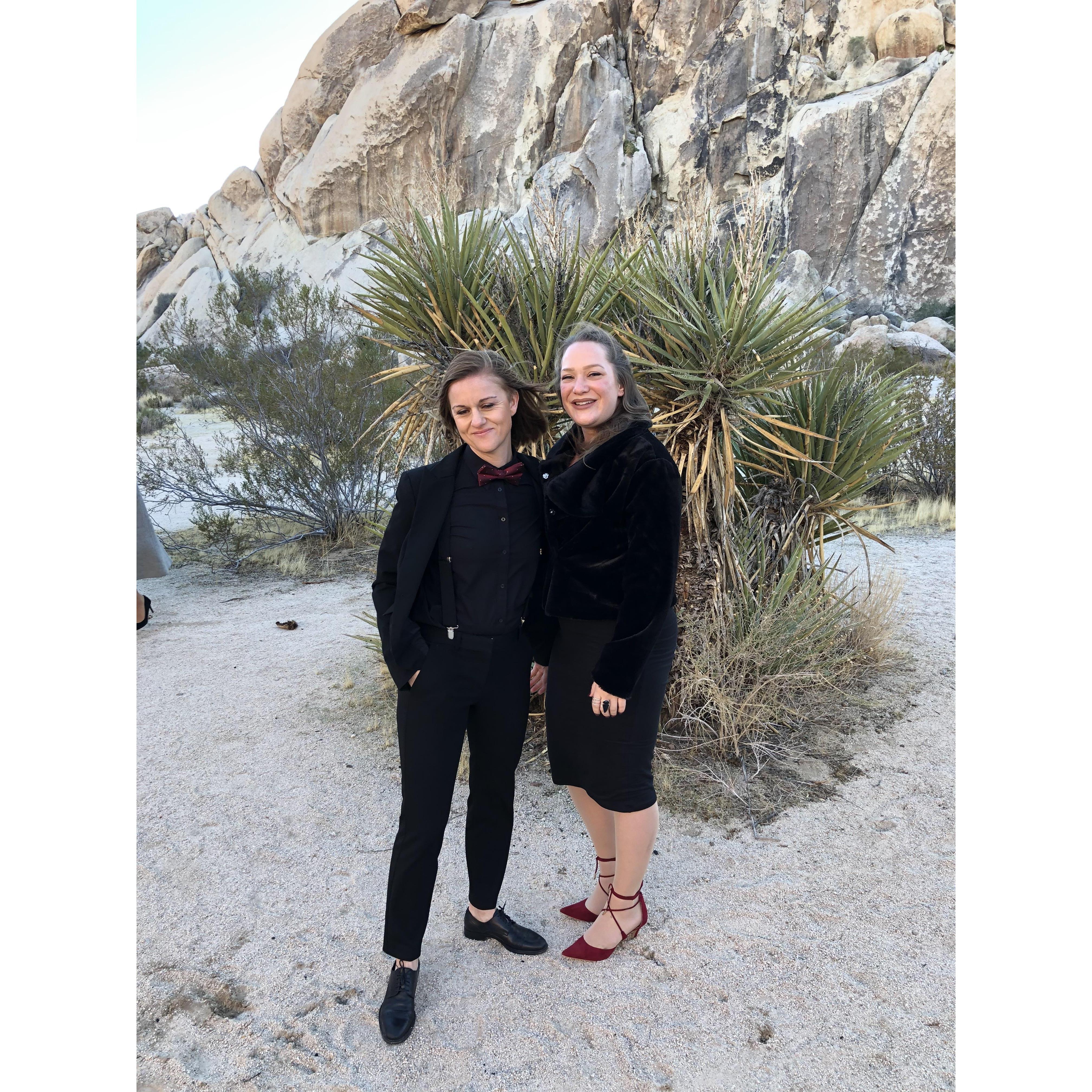 Celebrating our good friends getting married in Joshua Tree, CA