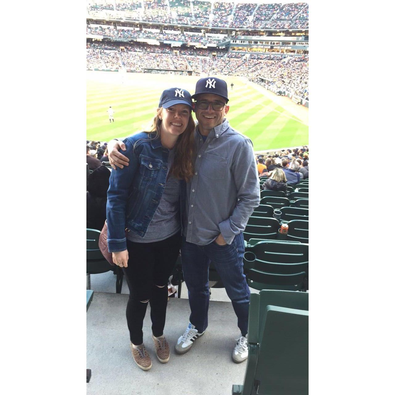 Our first baseball game in Baltimore to watch the Yankees play!