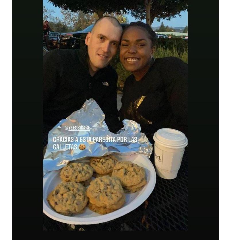 Sharing time with friends, and eating Rob's "famous" chocolate-chip-peanut-butter-oatmeal cookies. Yummy!