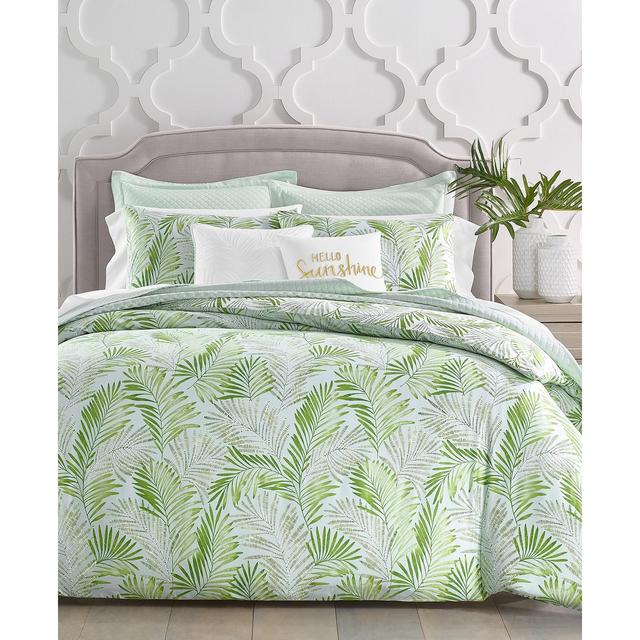 Charter Club Damask Designs Cascading Palms 300-Thread Count 3-Pc. Duvet Cover Set, King, Created for Macy's