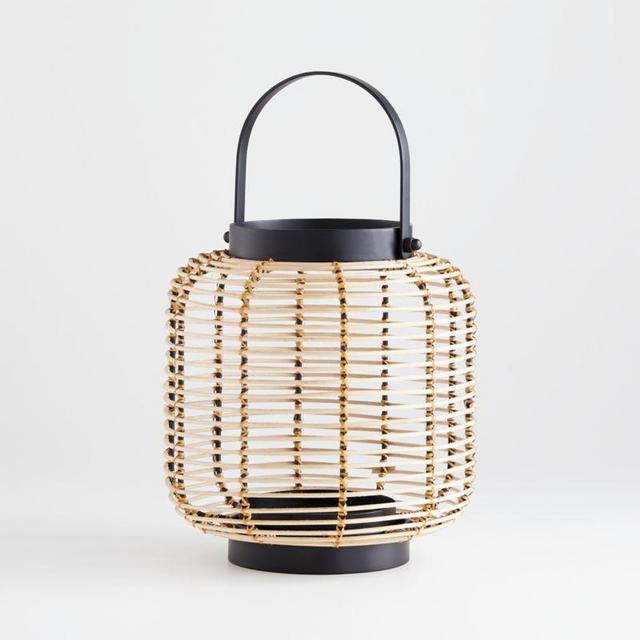 Brigton Rattan Lantern 23"