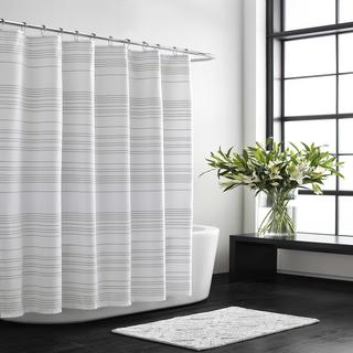 Irregular Stripe Cotton Shower Curtain