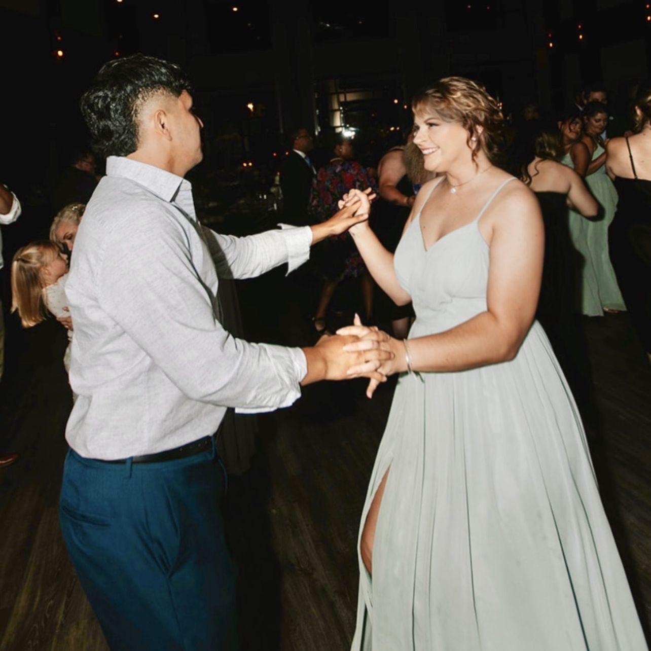 A candid shot of our sweet dance moves.