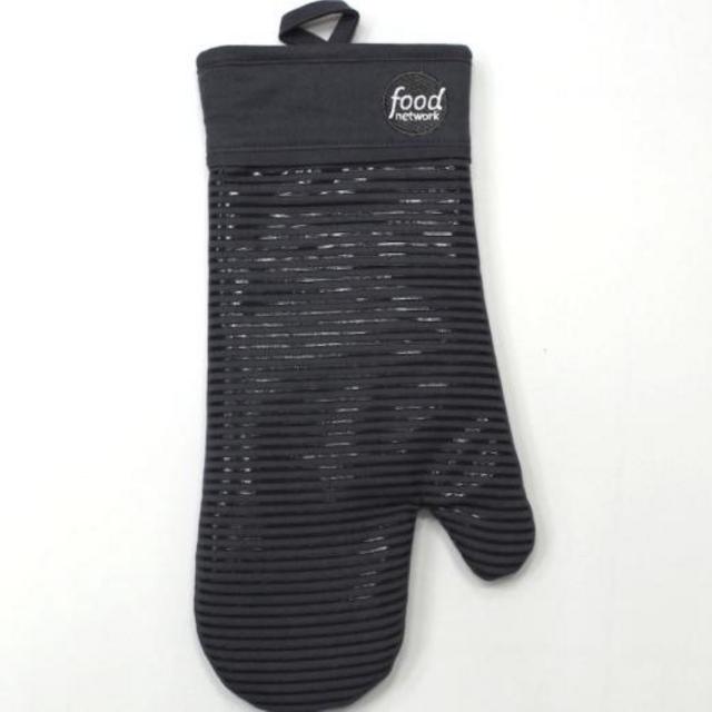 Food Network™ Stripe Silicone Oven Mitt - Black