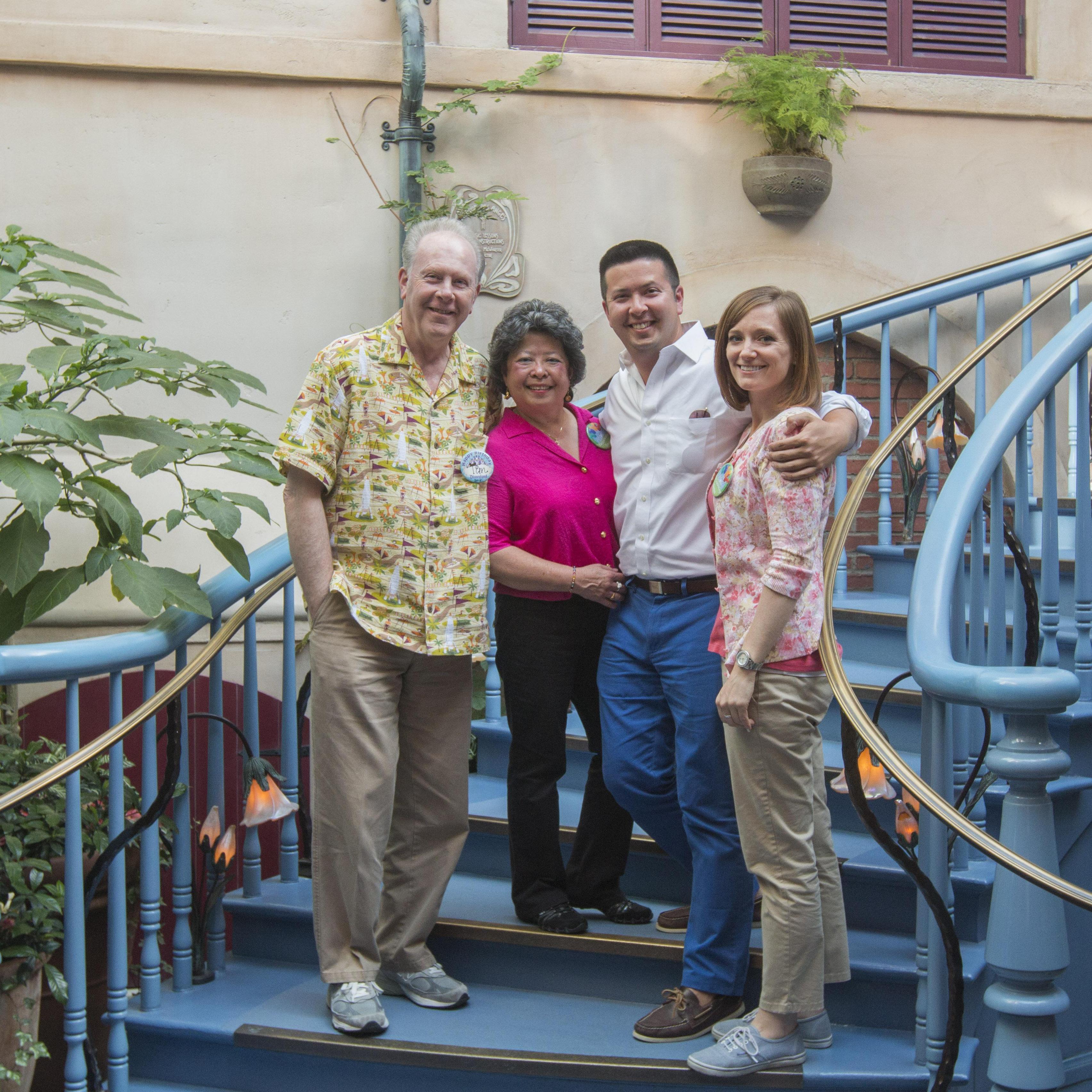 With Brandon's parents at Club 33, April 2015.