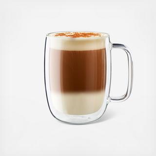 Sorrento Plus Double Wall Latte Mug Set, Set of 2