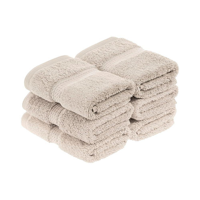 SUPERIOR 900 Madison TS Set, Face Towel 6-Pack, Stone, 6 Count