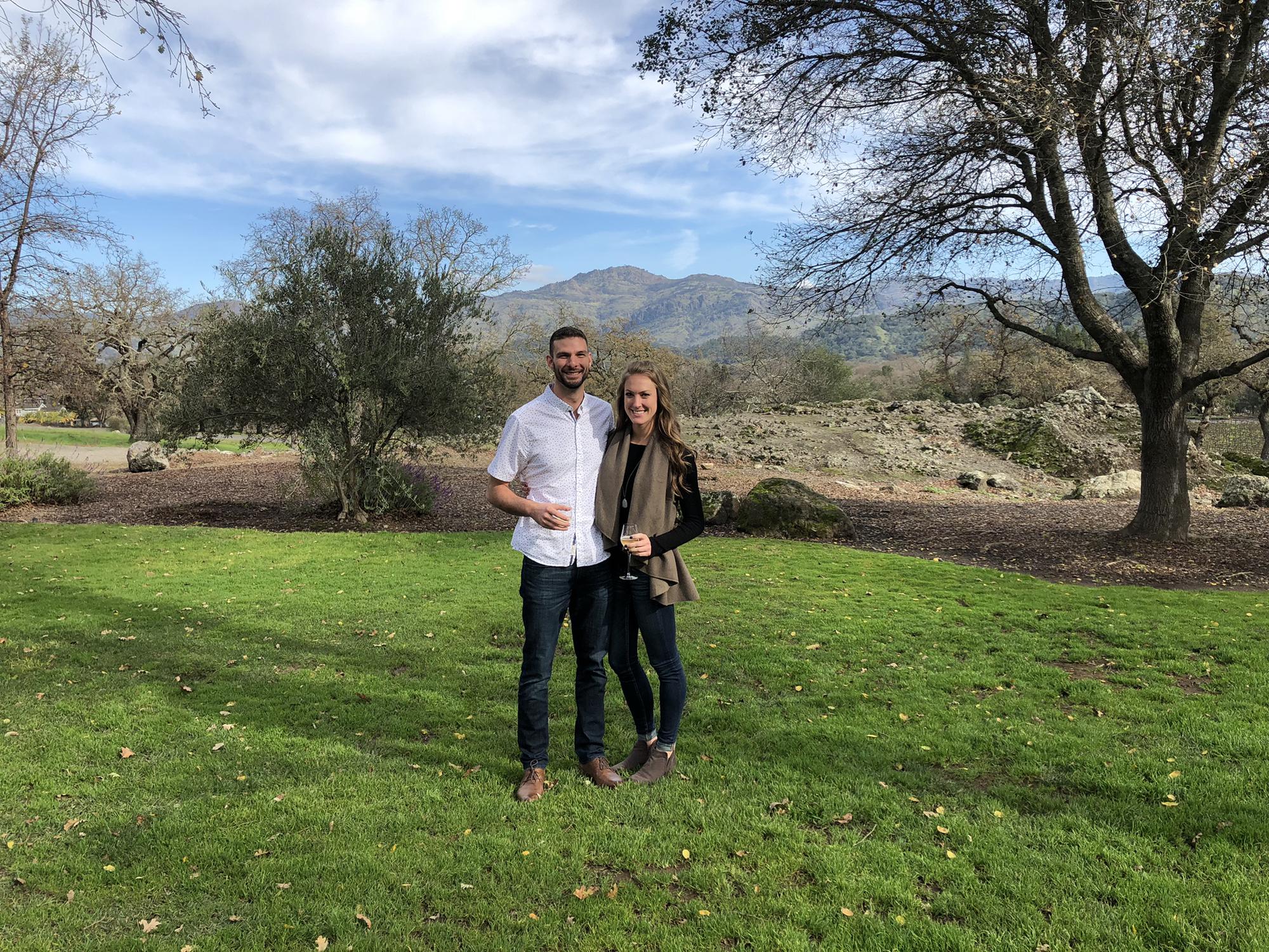 Stef’s first time to vineyards. Chandon winery in Napa Valley