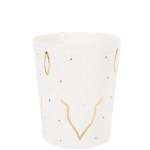 Ceramic Vase - White & Gold