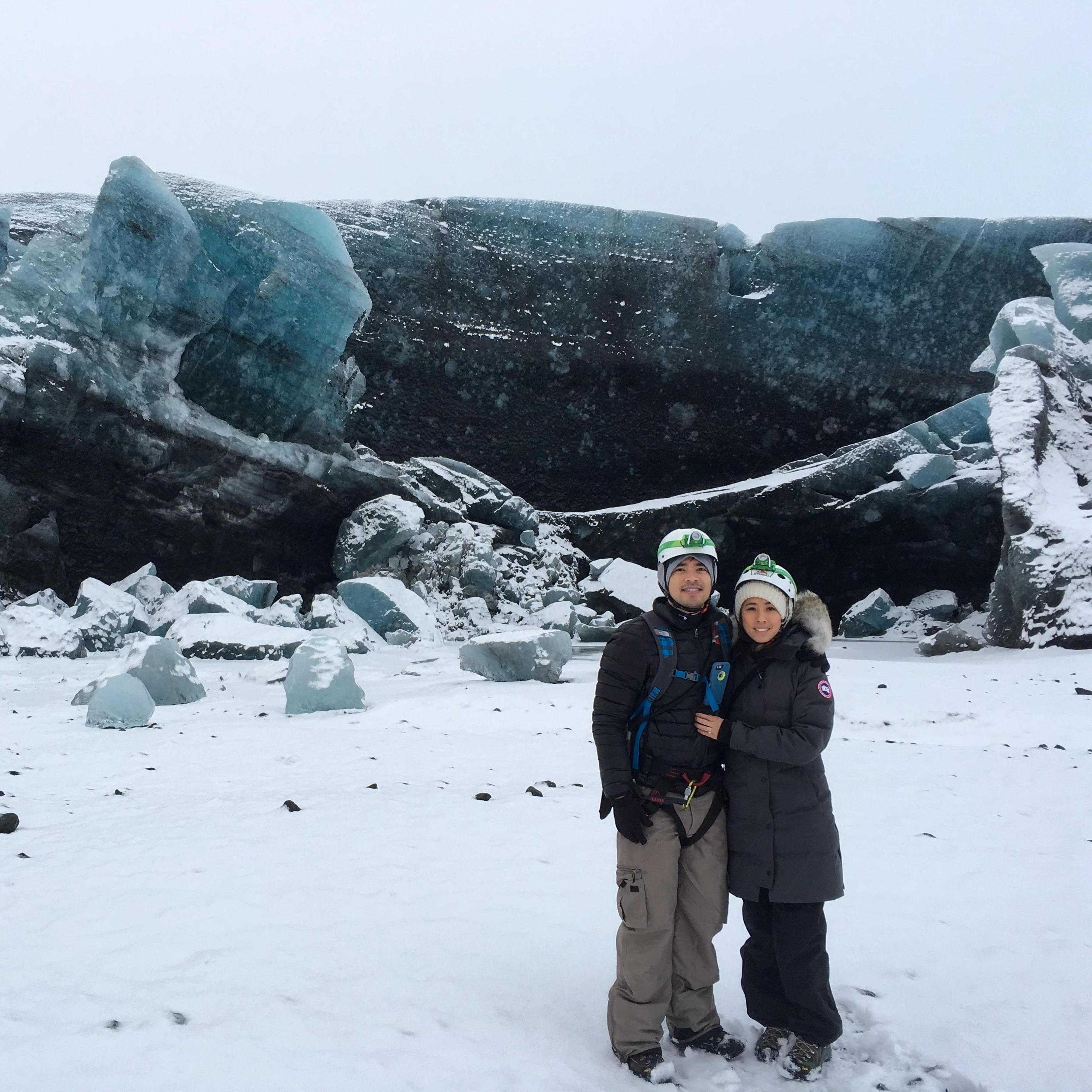 On our way to an ice cave the morning after we got engaged