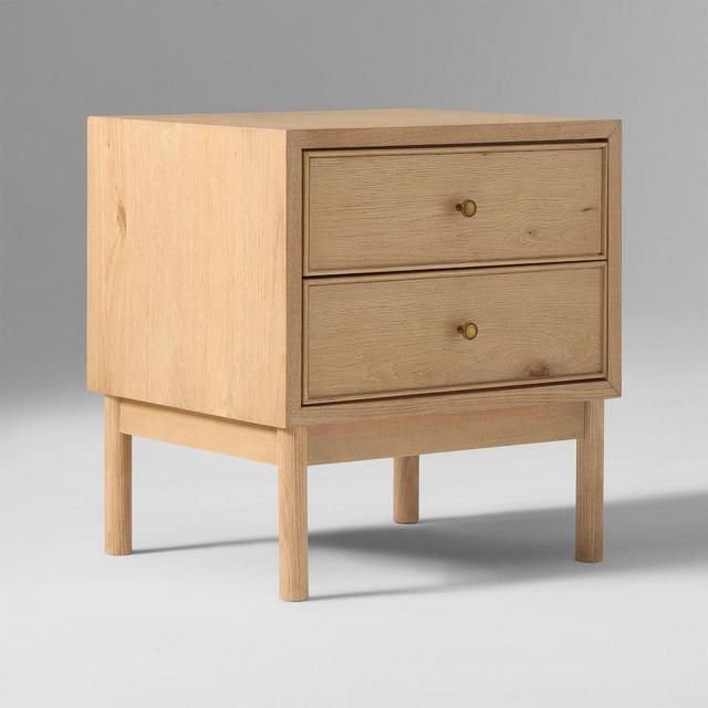 Siobhan 20" Nightstand, Blonde, Burnished Brass