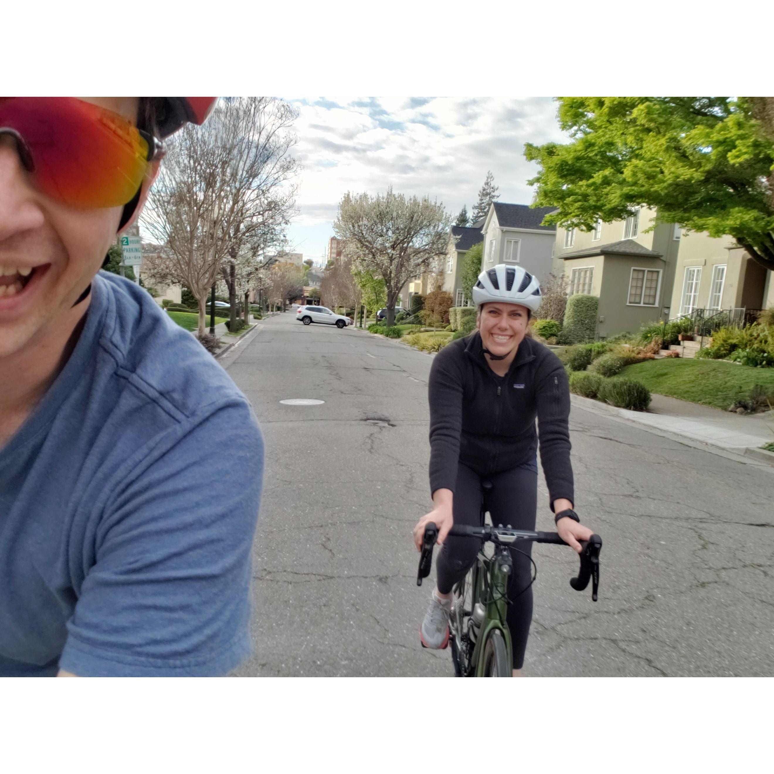 First bike ride together in Oakland