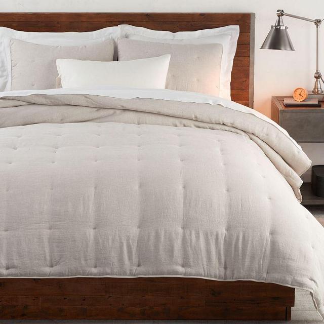 Belgian Flax Linen Comforter, King/Cal King, Flax