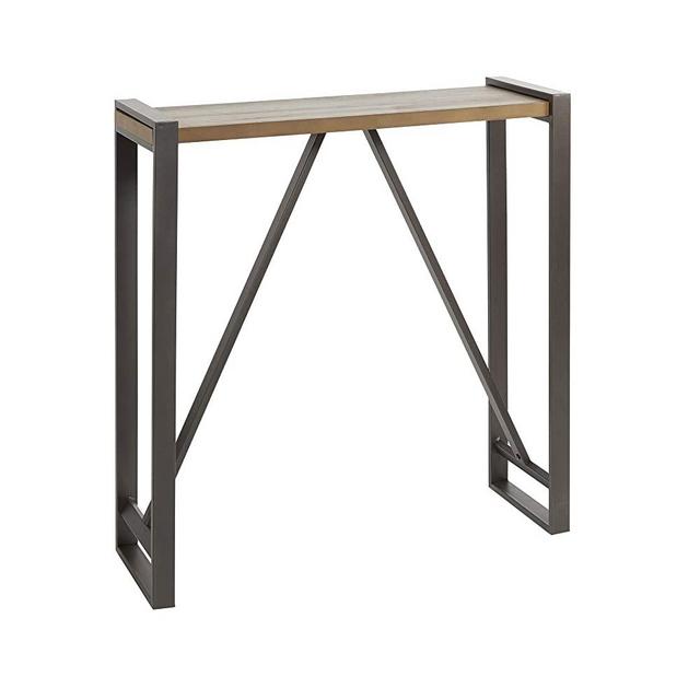 Silverwood Console Table, Gunmetal and Wood