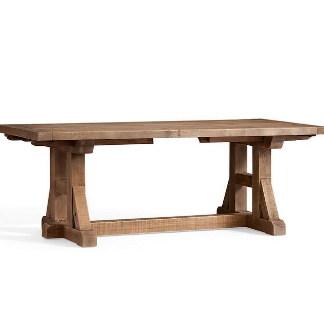 Stafford Reclaimed Wood Extending Dining Table, Pine, 86" - 110" L